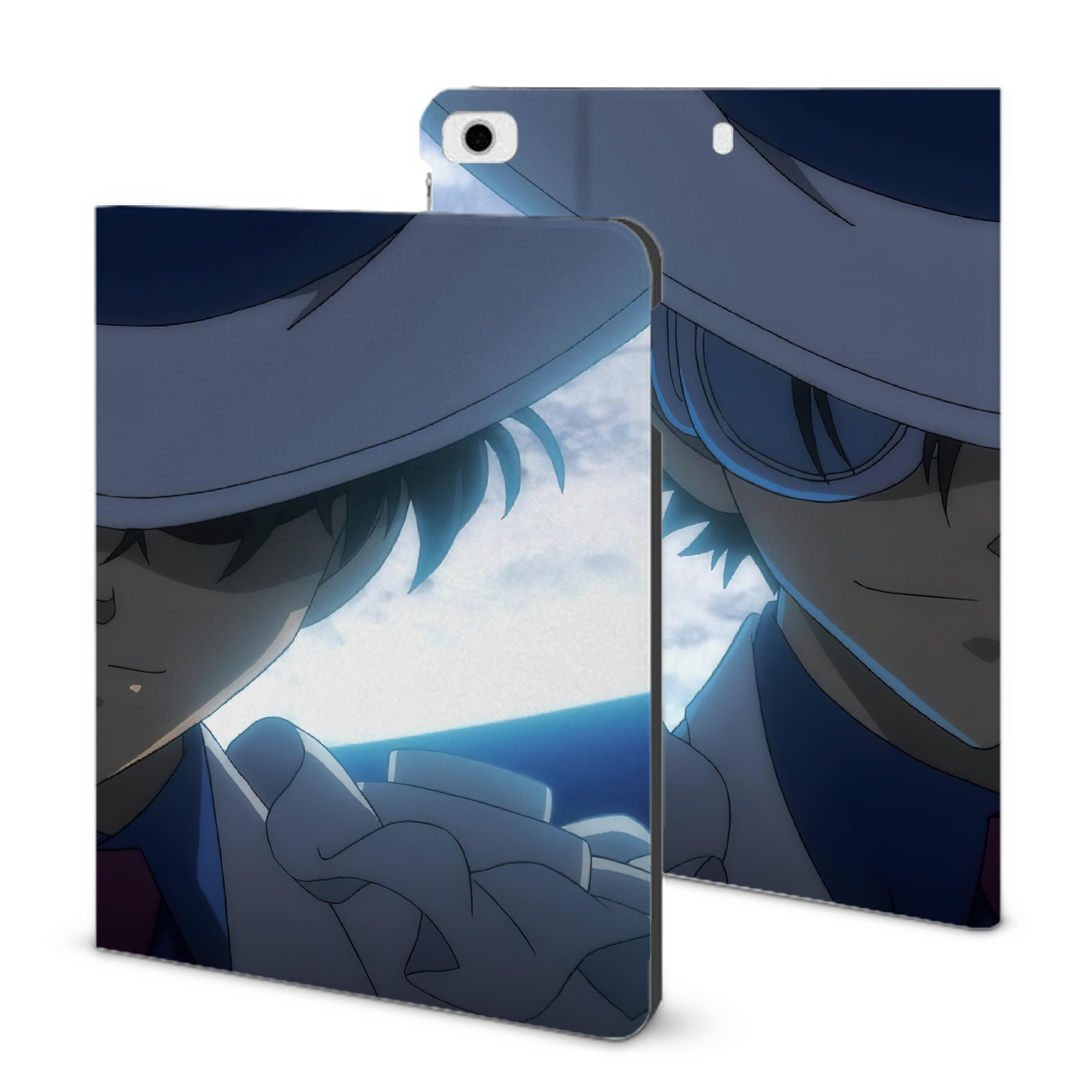 （画像用） 名探偵コナン Detective Conan IPad ケース ブック型 PUレザー TPU 耐衝撃 軽量 薄型 ペン収納なし 全面保護 IPad 各モデル対応